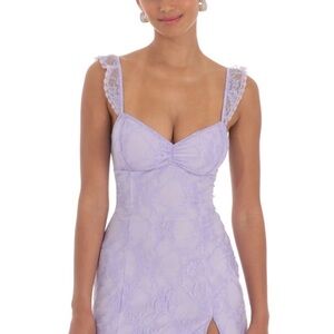 Lucy in the Sky Lavender Lace Dress